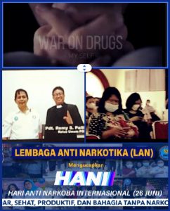 Peringatan HANI, PGIS-Depok dan LAN Berkolaborasi Menayangkan Vidio Bahaya Narkoba.