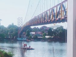 Pembangunan Jembatan Gantung di Alun -Alun Taman Hutan Kota Depok Dikebut