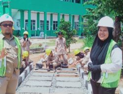 Siswa SMKN 3 Depok Jurusan TKP, Bangun Jalan Setapak