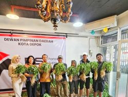 DPD PSI Kota Depok Gelar Giat Ketahanan Pangan, Bagikan 2000 ikat Kangkung Kepada Warga